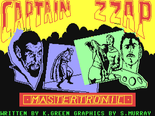 Captain Zapp title screen for Commodore 64